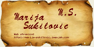 Marija Šukilović vizit kartica